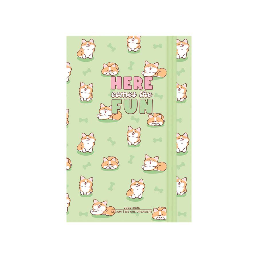 Agenda Legami 16 mesos Medium dia/p&agrave;g multiling&uuml;e 2025-26 Bluecorgi