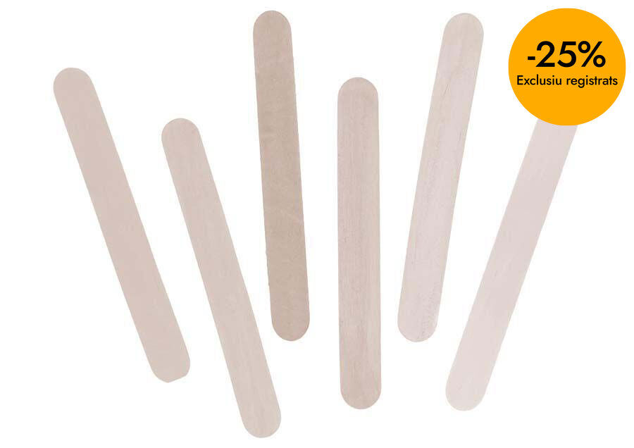 Palos de helado gigantes de madera Innspiro natural 80u