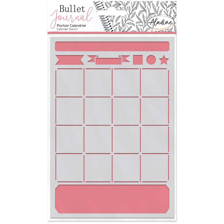 Stencil Bullet Journal Calendario Aladine
