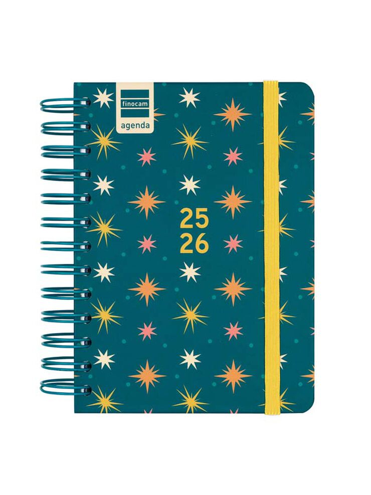 Agenda Finocam escolar Cosmo 1/8  día/pág cat 2025-26 stars