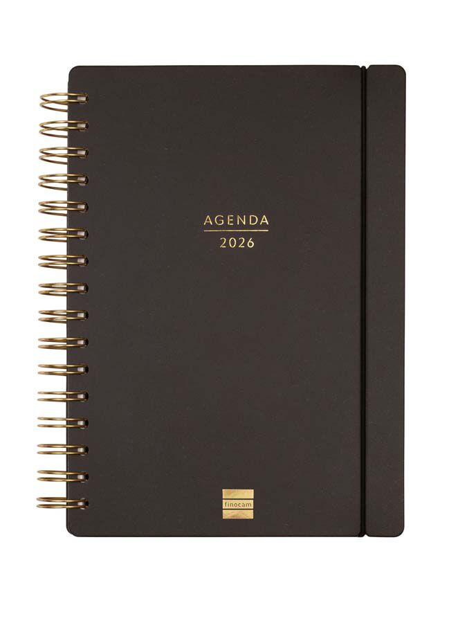 Agenda Finocam 16 mesos Haiku E10 setm/vista cas 2025-26 negre