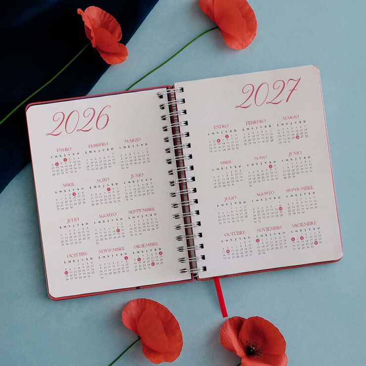 Agenda Sara Buho castellano d&iacute;a/p&aacute;g 2026