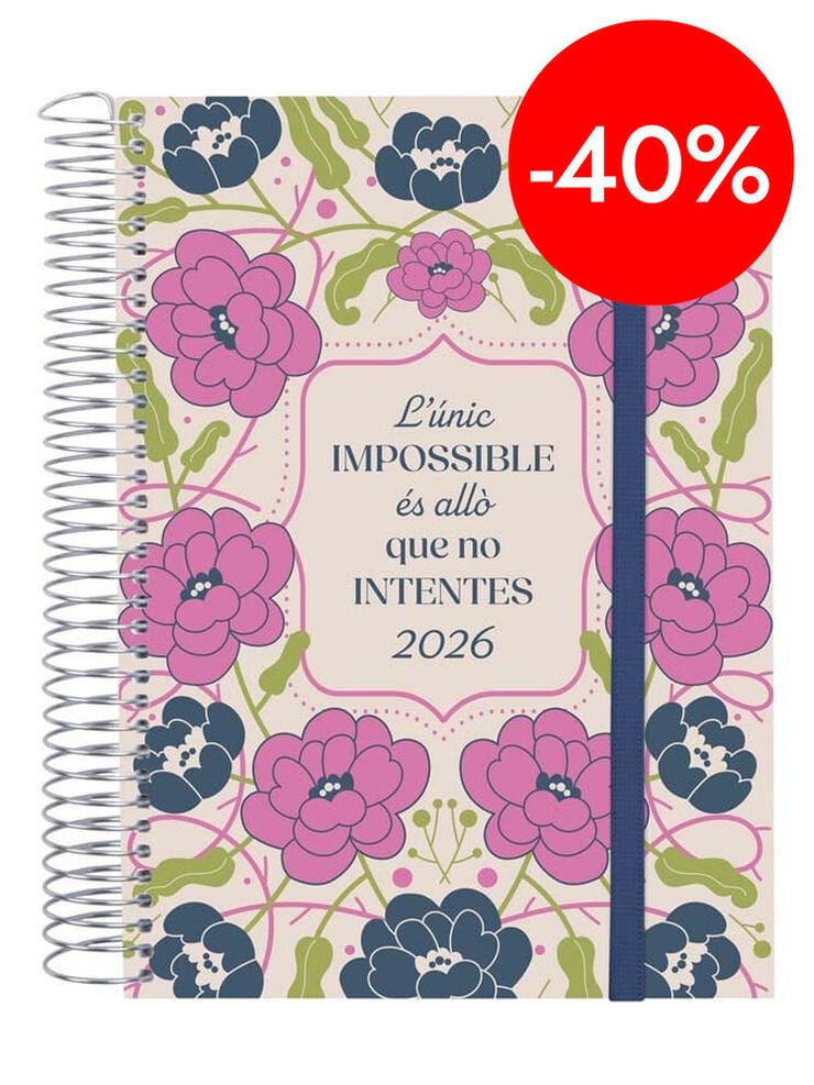 Agenda Finocam Design Collection E10 d&iacute;a/p&aacute;g cat 2026 Imposible