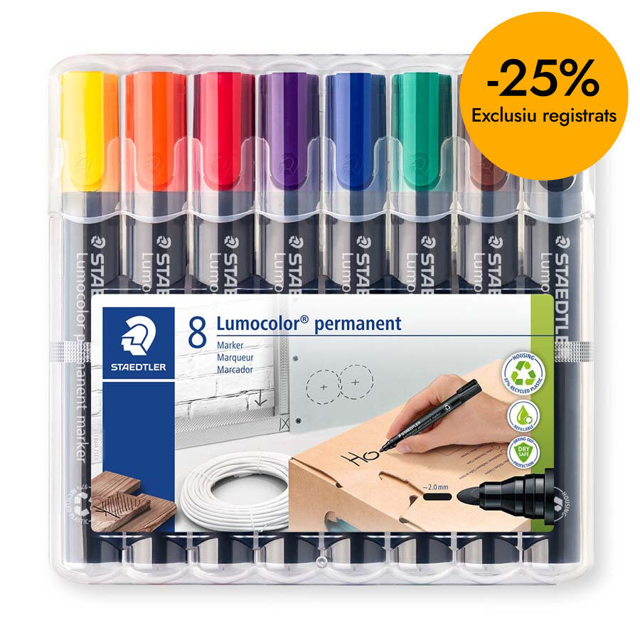 Retoladors permanents Staedtler 352 8 colors