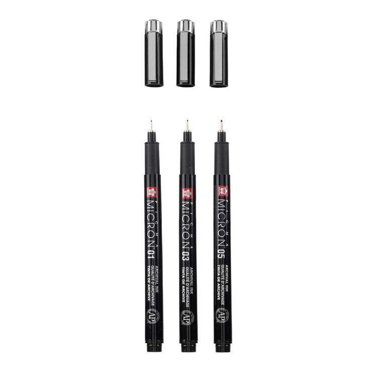Set Pigma Micron Black Edition 3u