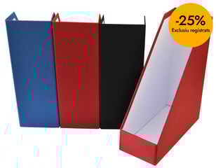 Revistero de cart&oacute;n forrado Karman azul