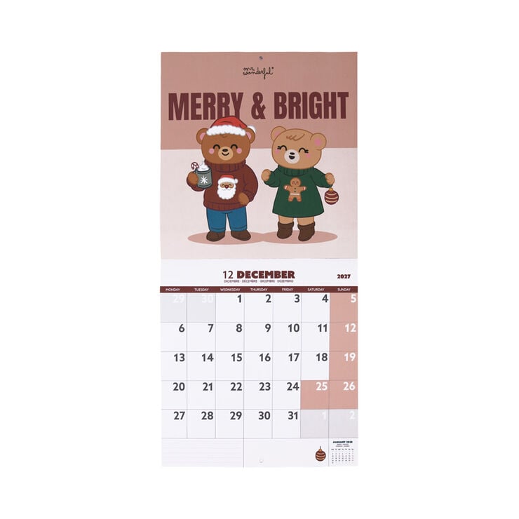 Calendari Mr. Wonderful Parets Routins Tasks Multiling&uuml;e 2027