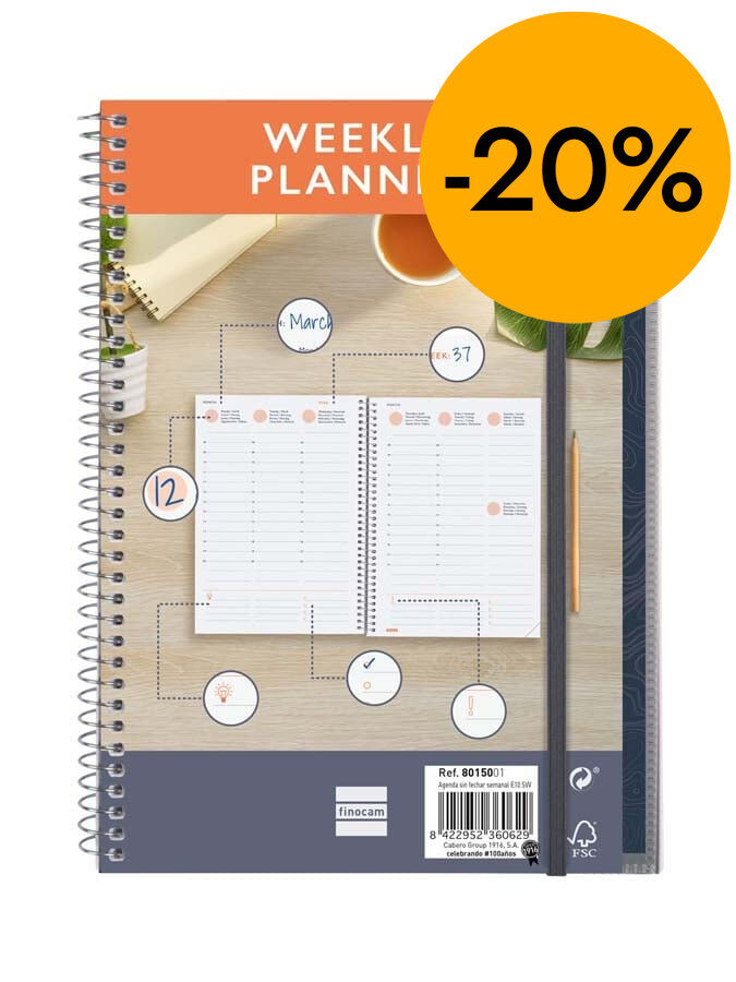 Agenda Espiral Infantil Finocam E10 S/Vista Cas Mul