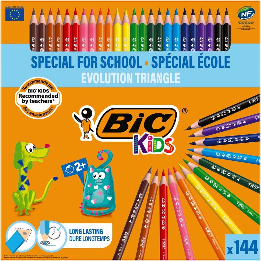 L&aacute;pices de colores Bic Evolution 144u