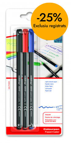 Retoladors permanents Edding 1200 3 colors