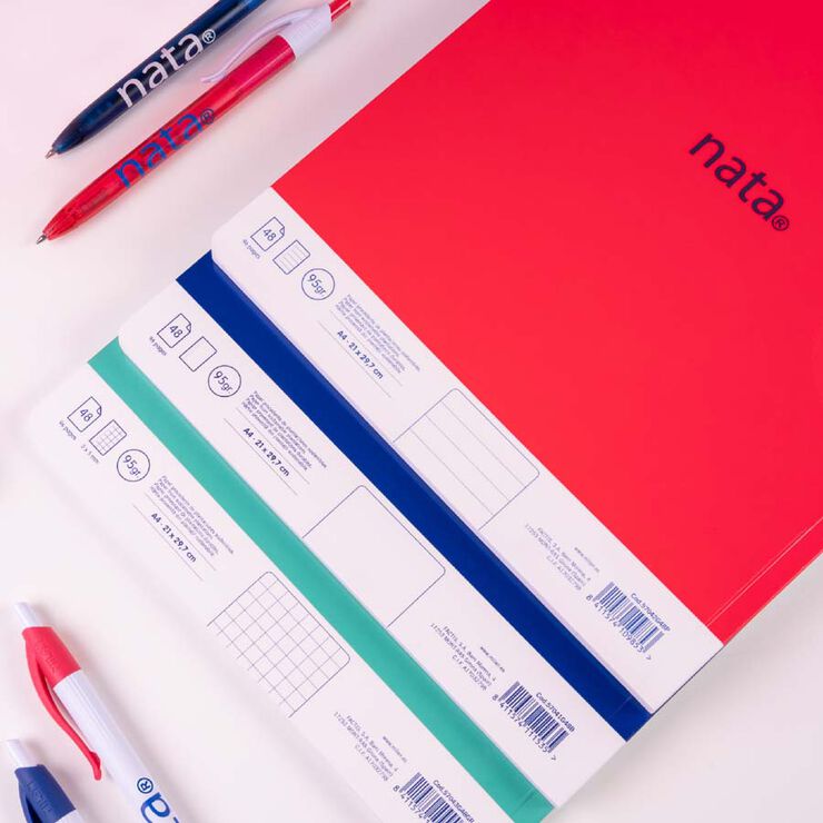 Libreta A4 48 hojas raya Milan Nata 624 azul