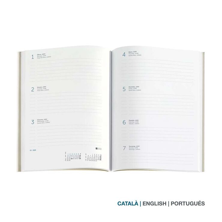 Agenda Miquelrius Plus 15x21 setm/vista català 2026 Gradient