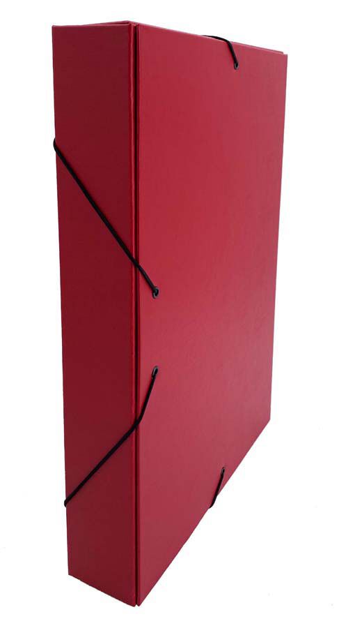 Carpeta proyectos Abacus forrada lomo 50mm rojo