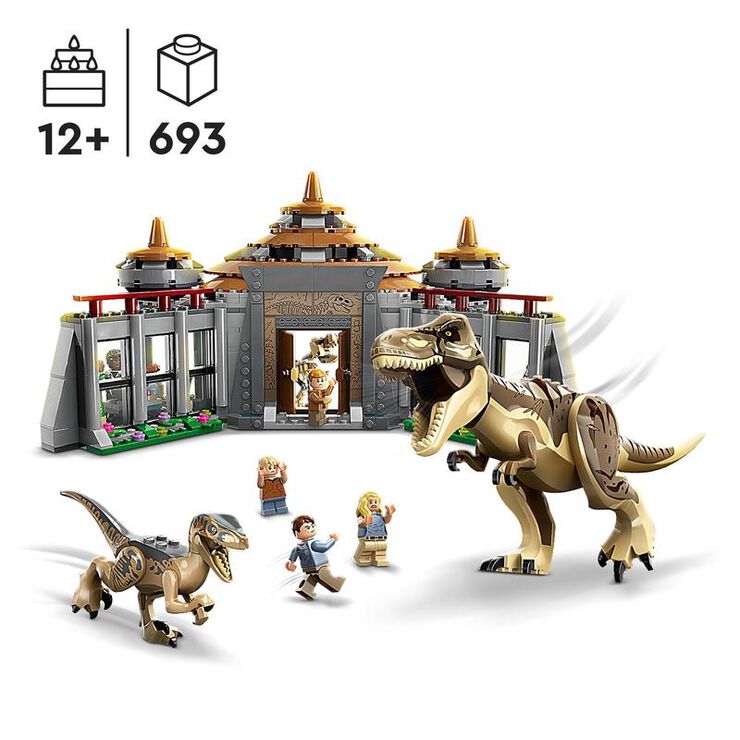 LEGO® Jurassic Park Centre de Visitants: Atac del T. rex i el Raptor 76961