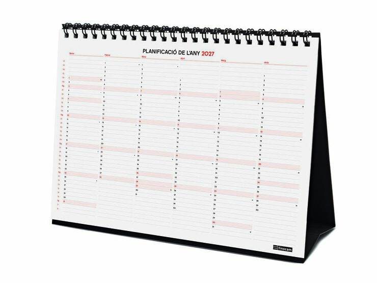 Calendario Mesa Finocam 16M 21x15cm Catal&aacute;n 2026-27