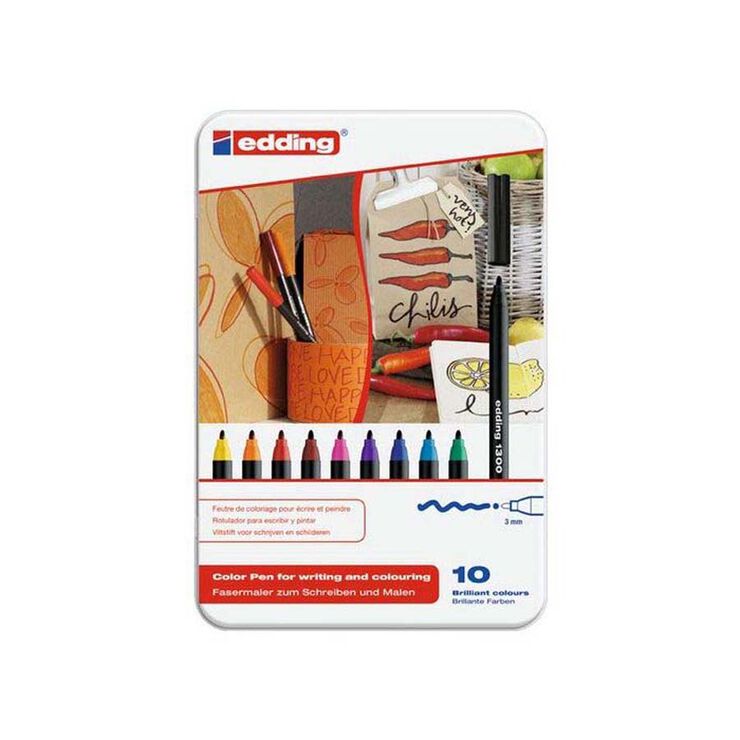 Rotuladores Edding 1300 10 colores