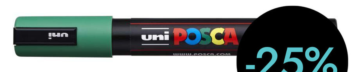 Retolador Posca PC-5M 1,8-2,5mm verd