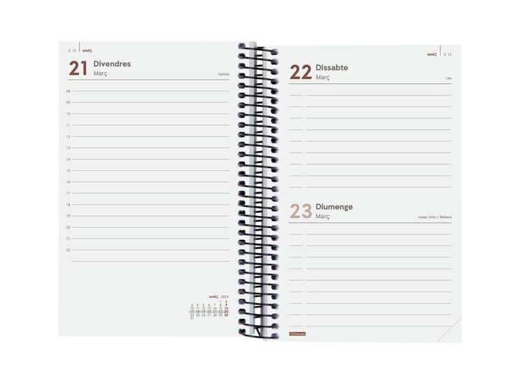 Agenda Finocam Year E5 día/pág cat 2025 negro