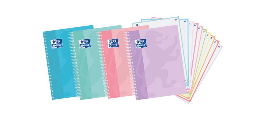 Cuaderno European Book Oxford touch 10 A4 150 hojas 5x5 pastel surtido