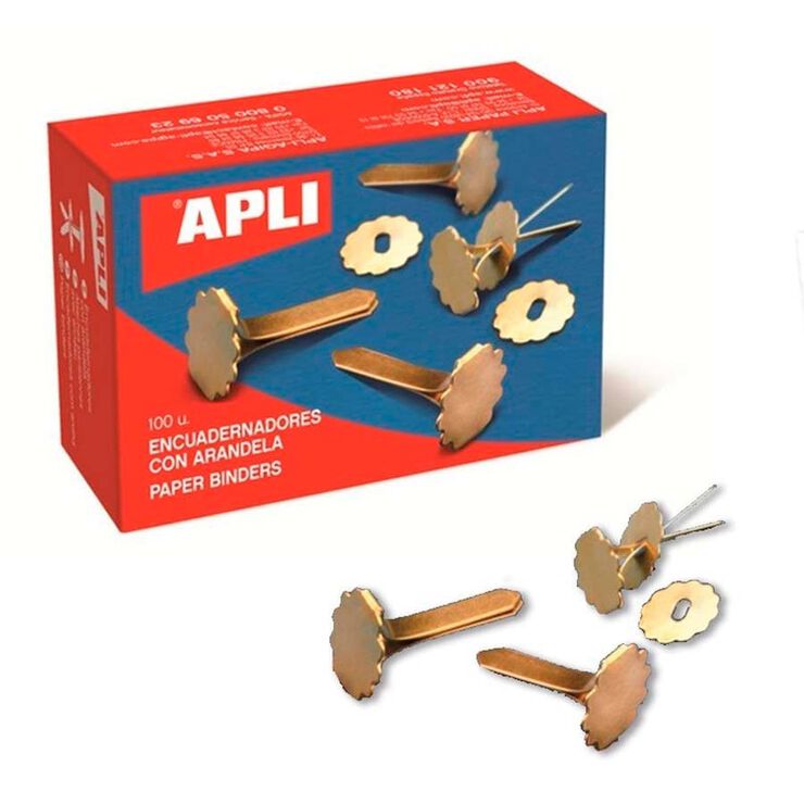 Enquadernador amb volandera 18mm Apli 100u