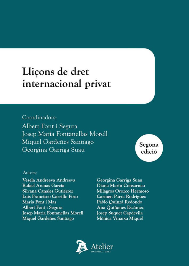 Lli&ccedil;ons de Dret Internacional Privat. 2&ordf; edici&oacute;
