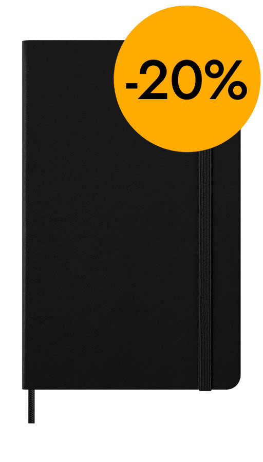 Agenda Moleskine 12 mesos setm/vista 2026 tapa dura large negre