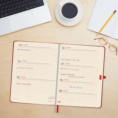 Agenda Finocam 18 meses M5 sem/vista mult 2025-26 rojo