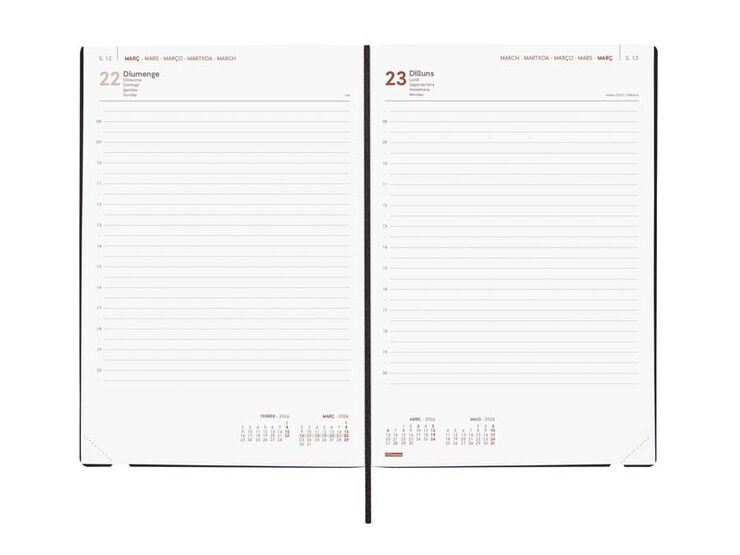 Agenda Finocam Mara Y11 día/pág cat 2026 negro