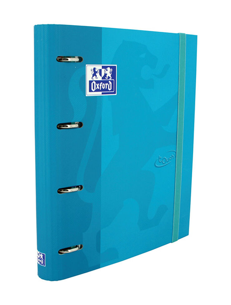 CARPETA 4 ANILLAS OXFORD EUROPEANBINDER+ CON RCAMBIO GOMA Y LIGERA 5X5 AZUL  PASTEL - BMPrint