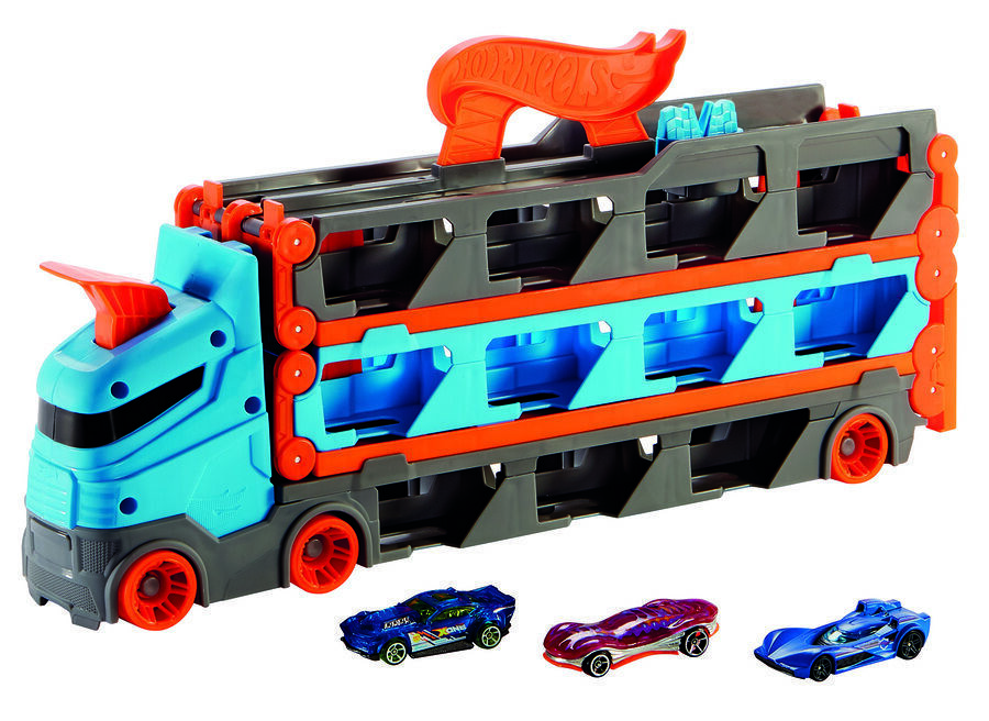 Hot Wheels Cami&oacute;n transporte convertible