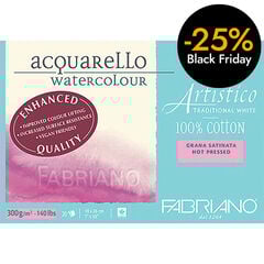 Bloc Aquarel·la Artistico Fabriano 100% cotó 18x36cm 300g