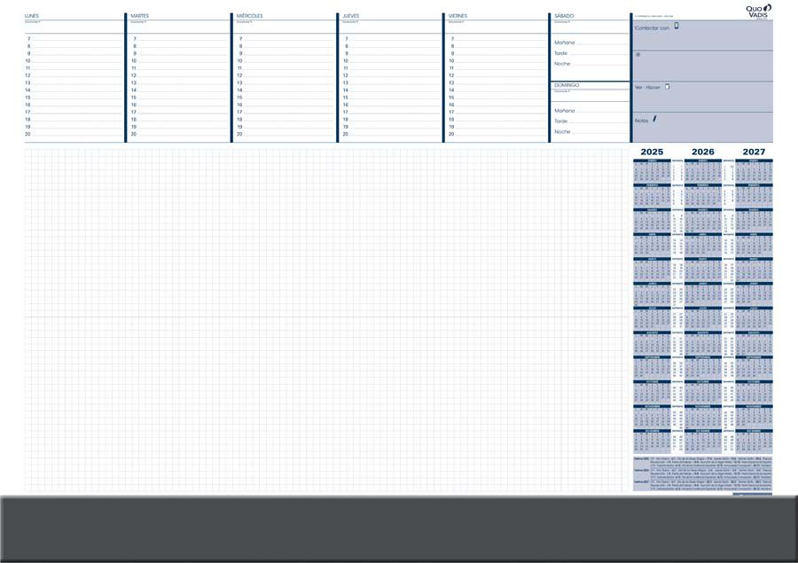 Agenda Quo Vadis Vade Escrivania castell&agrave;