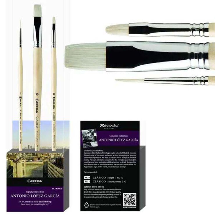 Set Pinceles Aceite/Acrílico Antonio López