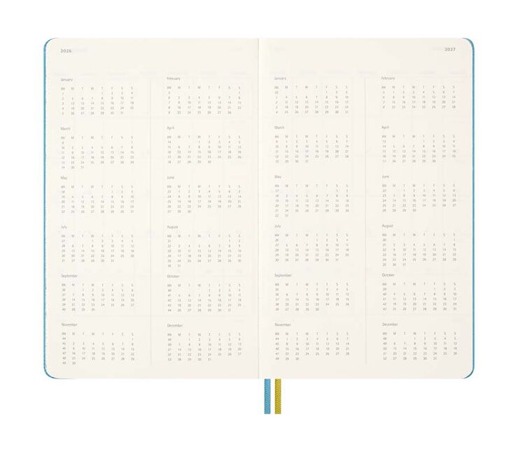 Agenda 18 meses Moleskine tapa dura sem/vista L 2025-26 Peanuts