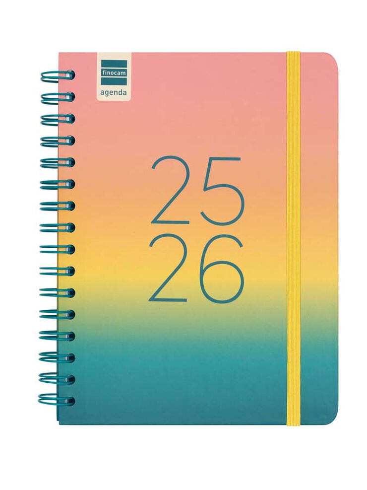 Agenda Finocam escolar Cosmo 1/4  setm/vista cat 2025-26 iris