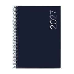 Agenda Miquelrius Especial Plus D&iacute;a P&aacute;gina Multiling&uuml;e City 2027 Azul Marino