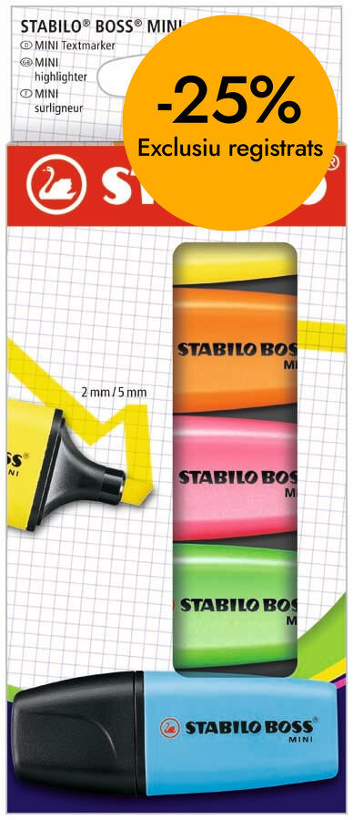 Marcadores fluorescentes Stabilo Boss Mini 5 colores