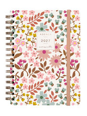Agenda Finocam Moniquilla Semana Vista Horizontal 2027 Castellano Rosa