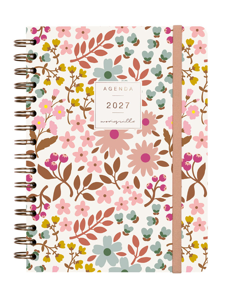 Agenda Finocam Moniquilla Semana Vista Horizontal 2027 Castellano Rosa