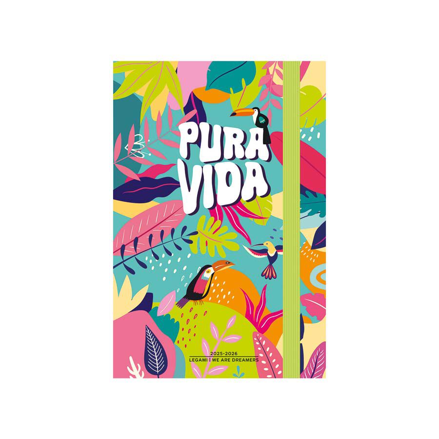 Agenda Legami 16 mesos Medium dia/p&agrave;g multiling&uuml;e 2025-26 Pura Vida