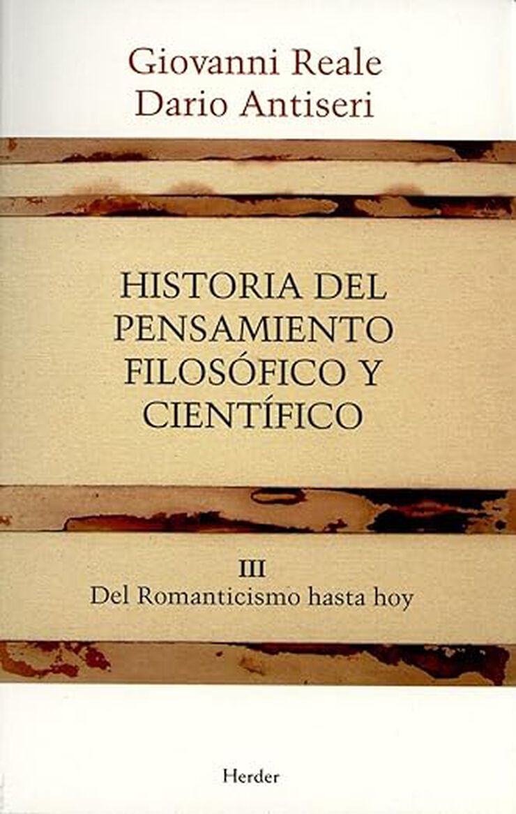 Historia del pensamiento filosófico y científico III