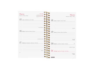 Agenda Finocam Design Collection Setmana Vista Horitzontal 2027 Castell&agrave; Lema