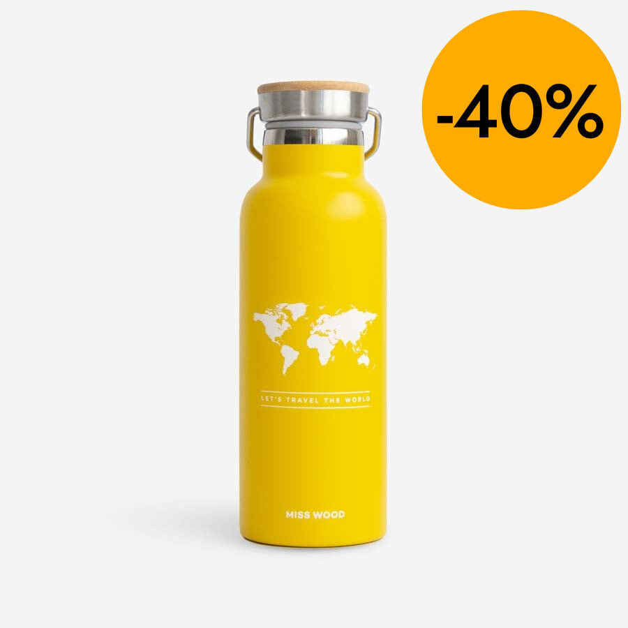 Botella termo Miss Wood amarillo