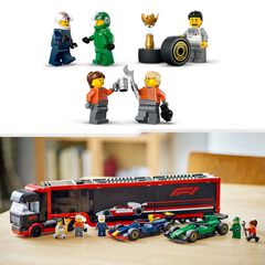 LEGO® LEGO City Camión de F1® con Coches de F1® RB20 y AMR24 60445