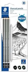 L&aacute;pices Carbon Mars Lumograph Charcoal S/M/H 3u