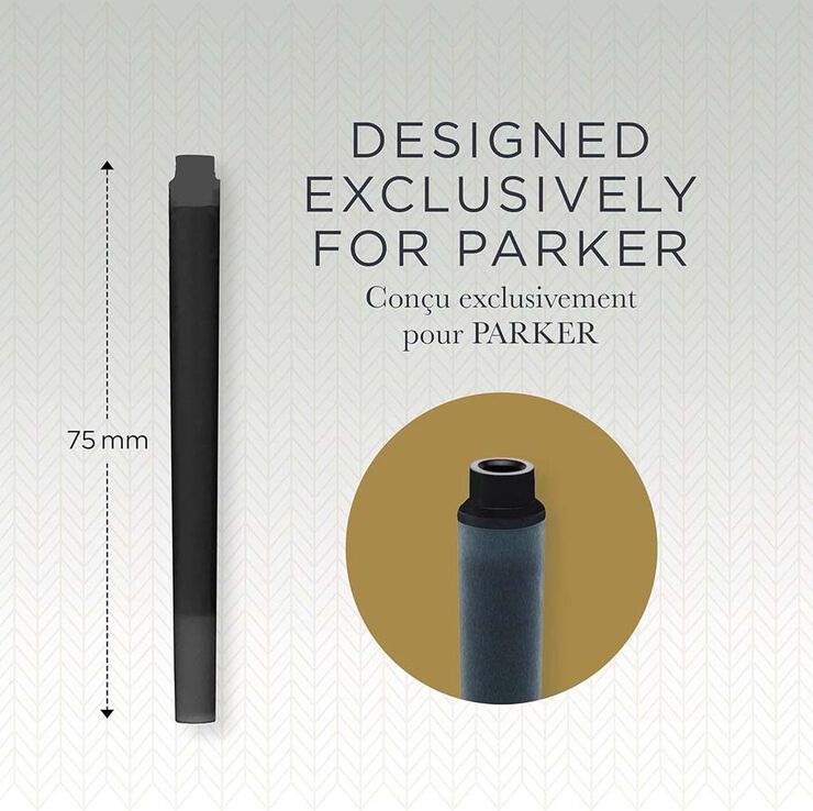 Recambio Pluma Parker negro Paquete 5u