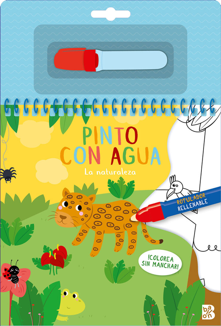 Pinto con agua la naturaleza