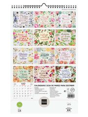 Calendario pared Finocam espiral 25x40 Frases motivadoras 2026 castellano