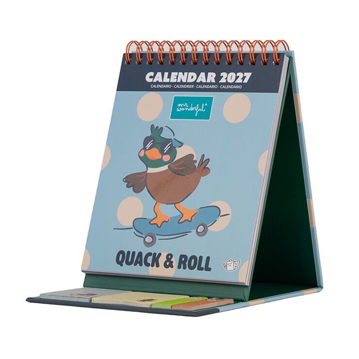 Calendari Mr. Wonderful Taula Amb Peanya Quack&Rol Multiling&uuml;e 2027