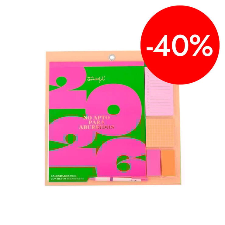 Calendario pared im&aacute;n 2026 cast No apto para aburridos
